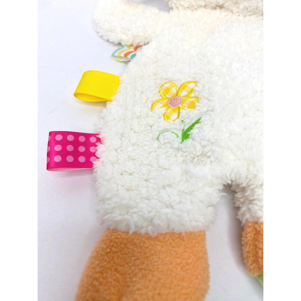 Mary Meyer Taggies Sherbet Lamb Plush Security Blanket Baby Lovey Satin Tags - Picture 6 of 9